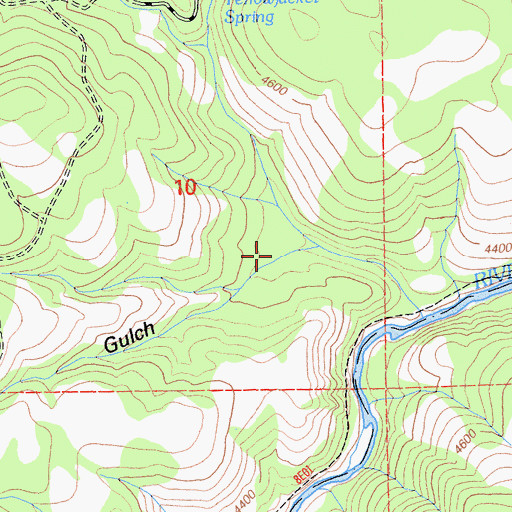 Topographic Map of Cuppy Gulch, CA