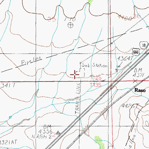 Topographic Map of Red Tail Substation, AZ