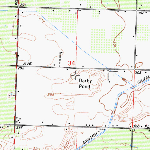 Topographic Map of Darby Pond, CA