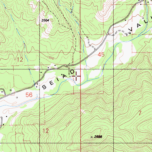 Topographic Map of Darkey Creek, CA