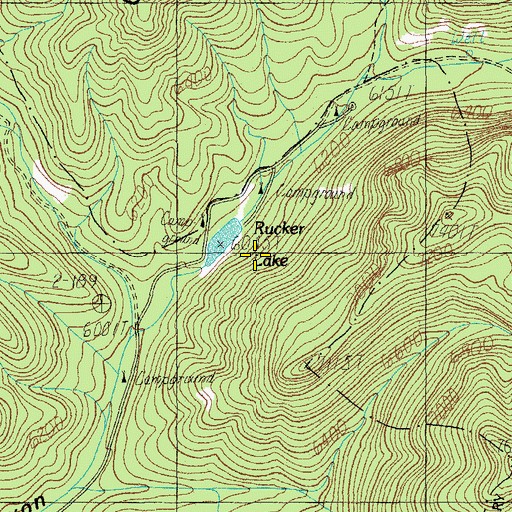Topographic Map of Rucker Lake Campground, AZ