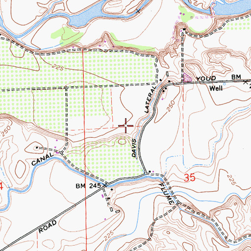Topographic Map of Davis Lateral, CA