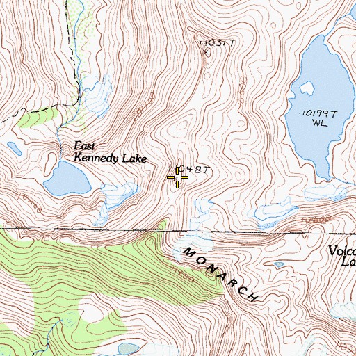 Topographic Map of Dead Pine Ridge, CA