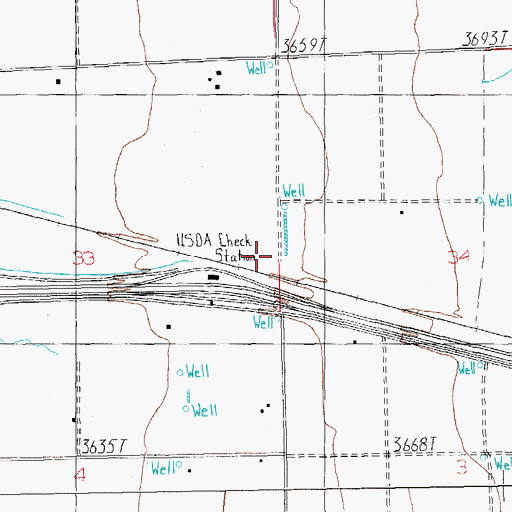 Topographic Map of San Simon Substation, AZ