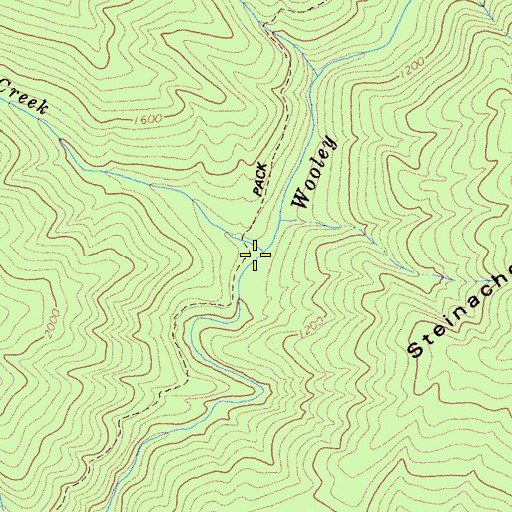 Topographic Map of Deer Lick Creek, CA