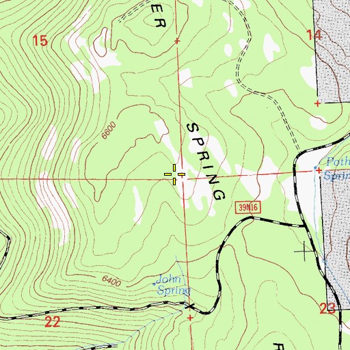 Topographic Map of Deer Spring Ridge, CA