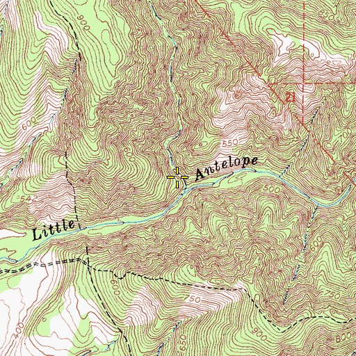 Topographic Map of Dehaven Gulch, CA