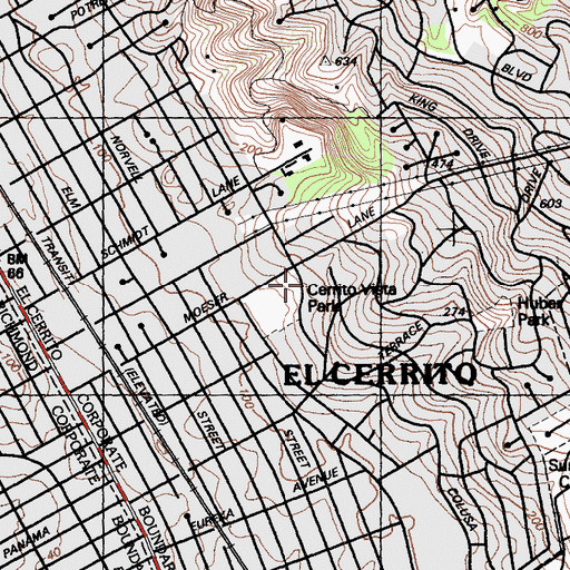 Topographic Map of Prospect Sierra Middle School, CA