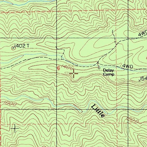 Topographic Map of Delay Camp, CA