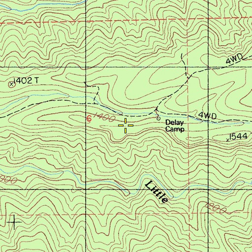 Topographic Map of Delay Camp, CA
