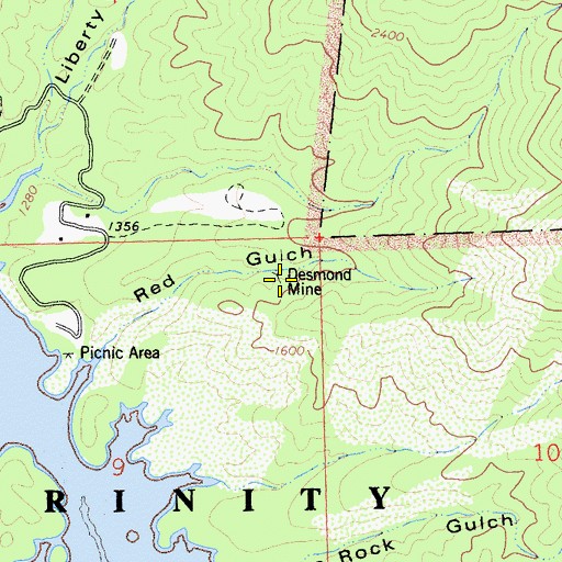 Topographic Map of Desmond Mine, CA