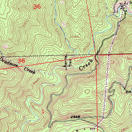 Topographic Map of Devils Canyon, CA