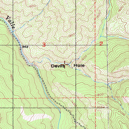Topographic Map of Devils Hole, CA