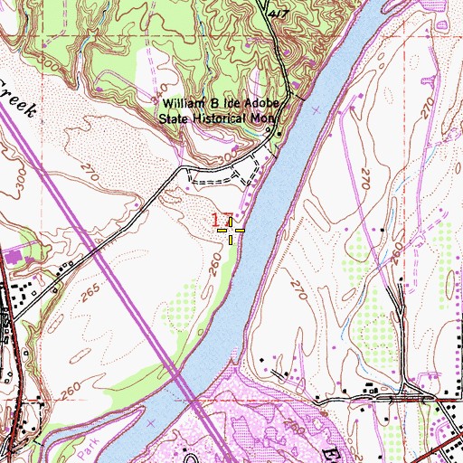 Topographic Map of Dibble Creek, CA