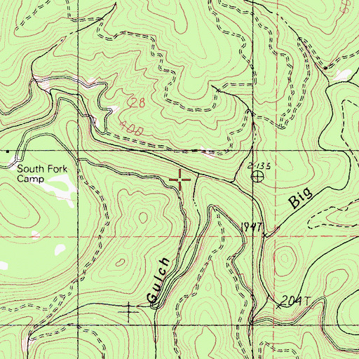 Topographic Map of Dietz Gulch, CA