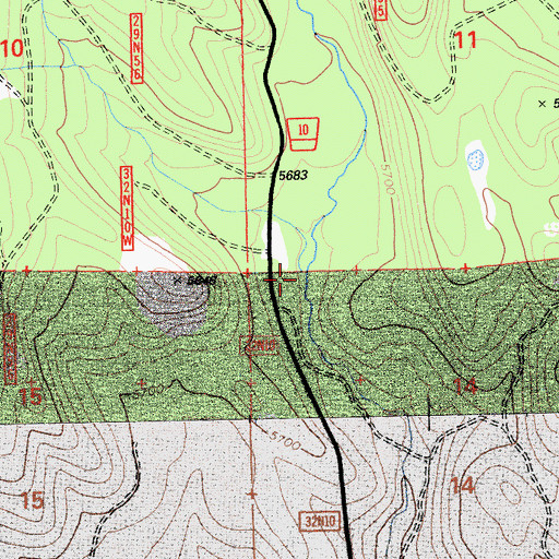 Topographic Map of Dillon Creek, CA