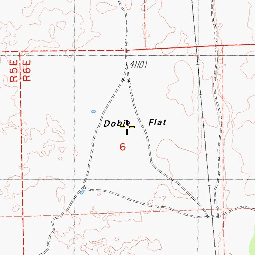 Topographic Map of Dobie Flat, CA
