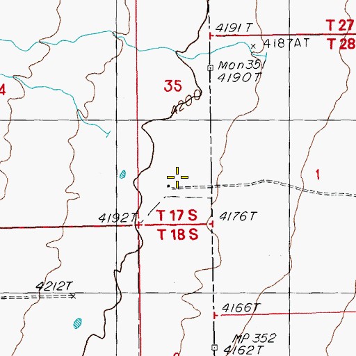 Topographic Map of Stidham Ranch, AZ