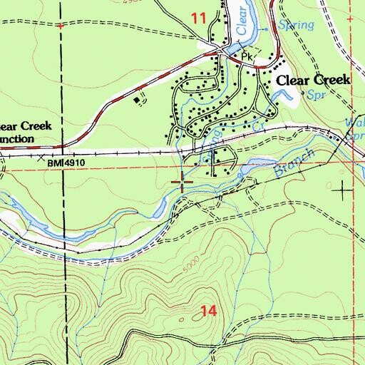 Topographic Map of Dry Creek, CA