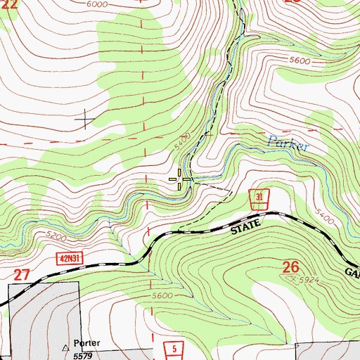 Topographic Map of Dry Creek, CA