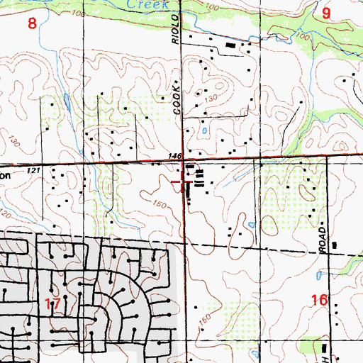 Topographic Map of Dry Creek Elementary School, CA