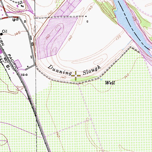 Topographic Map of Dunning Slough, CA