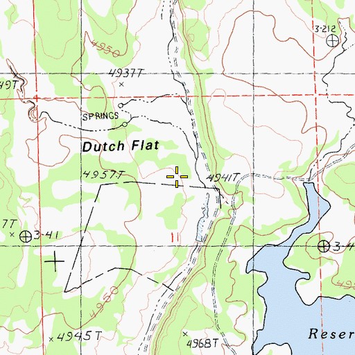 Topographic Map of Dutch Flat, CA