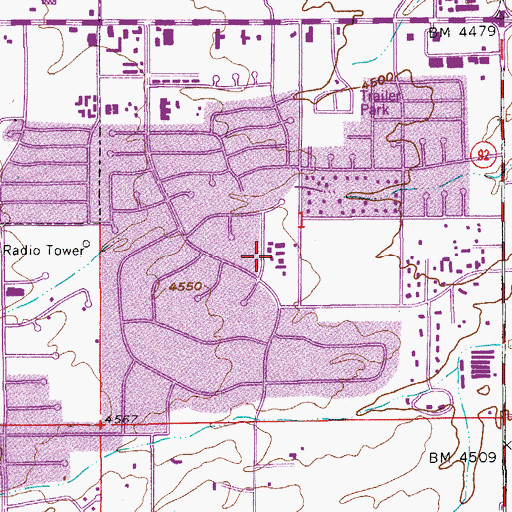 Topographic Map of Village Meadows Elementary School, AZ