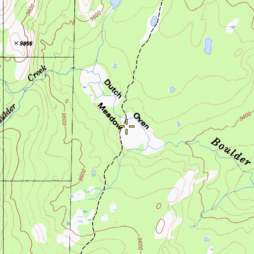 Topographic Map of Dutch Oven Meadow, CA
