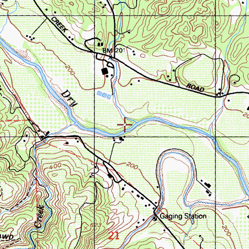 Topographic Map of Dutcher Creek, CA