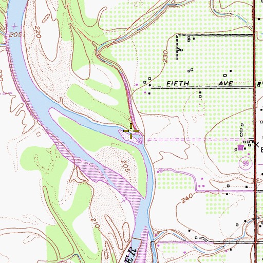 Topographic Map of Dye Creek, CA
