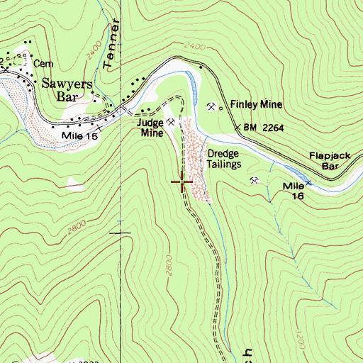 Topographic Map of Eddy Gulch, CA