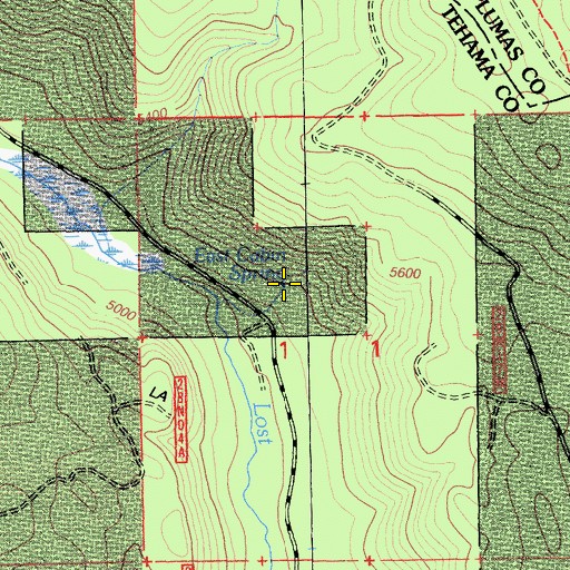 Topographic Map of Edge Cabin Spring, CA