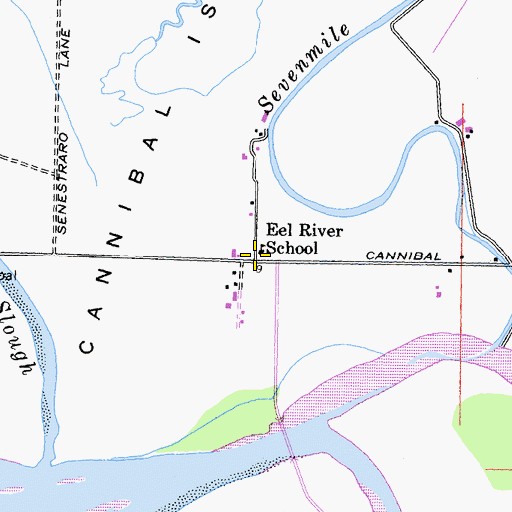 Topographic Map of Eel River School, CA