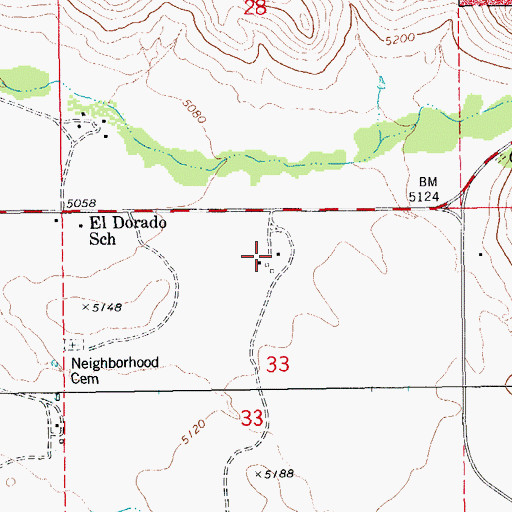 Topographic Map of YY Ranch, AZ