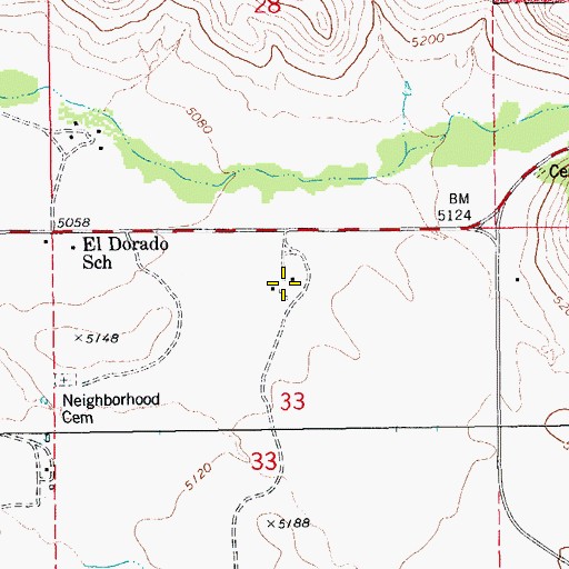 Topographic Map of YY Ranch, AZ