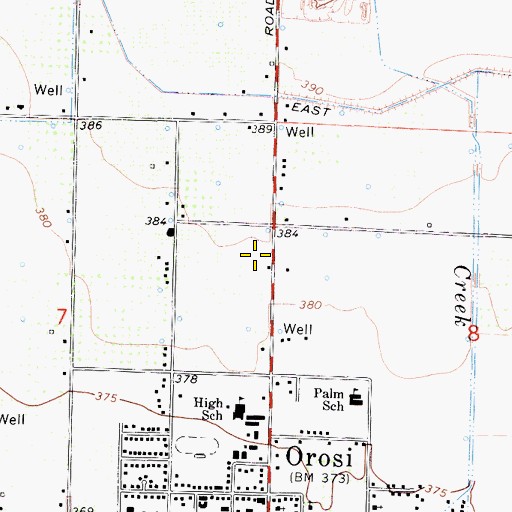 Topographic Map of El Monte Middle School, CA