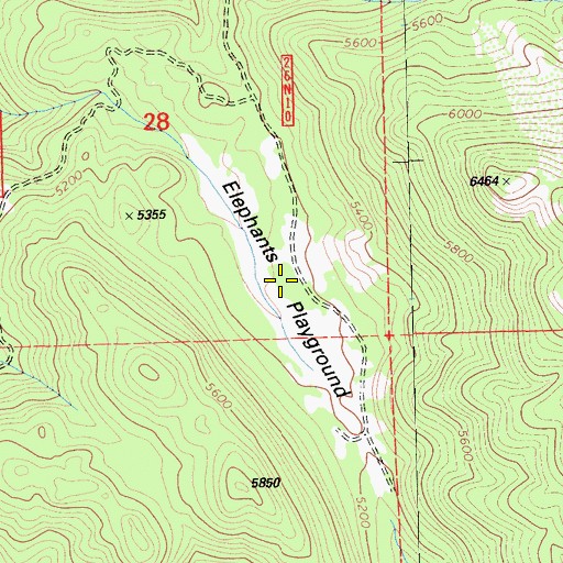 Topographic Map of Elephants Playground, CA