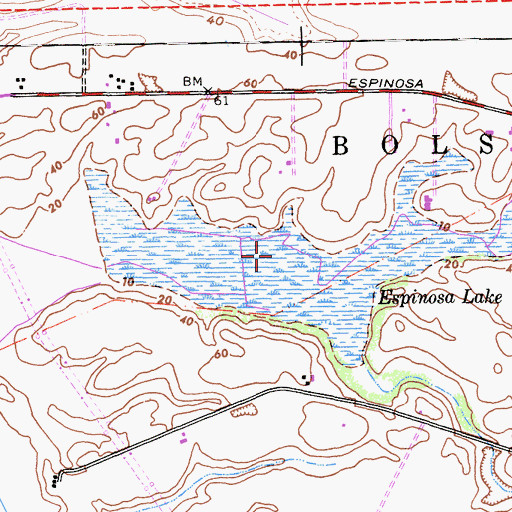 Topographic Map of Espinosa Lake, CA