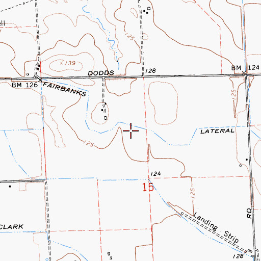 Topographic Map of Fairbanks Lateral, CA