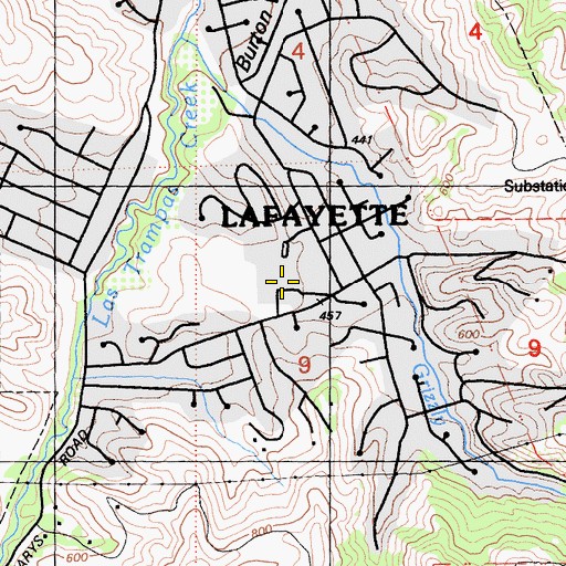 Topographic Map of Burton Valley Elementary School, CA
