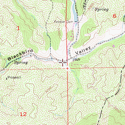 Topographic Map of Fenton Canyon, CA