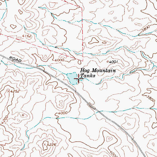 Topographic Map of Hog Mountain Dam Number Two, AZ