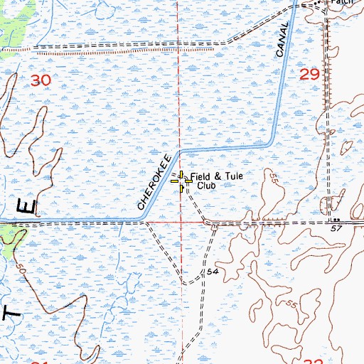 Topographic Map of Field and Tule Club, CA