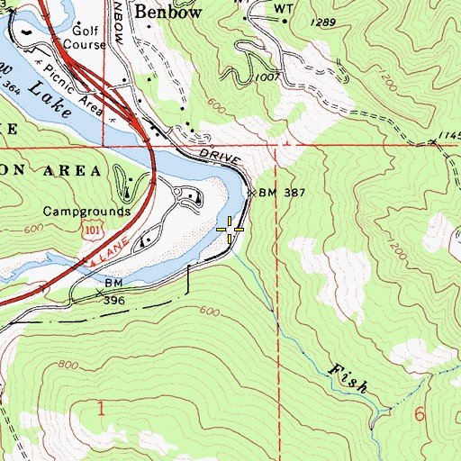 Topographic Map of Fish Creek, CA
