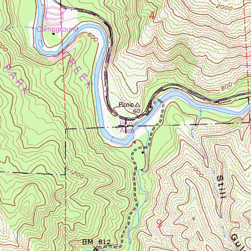 Topographic Map of Fiske Creek, CA
