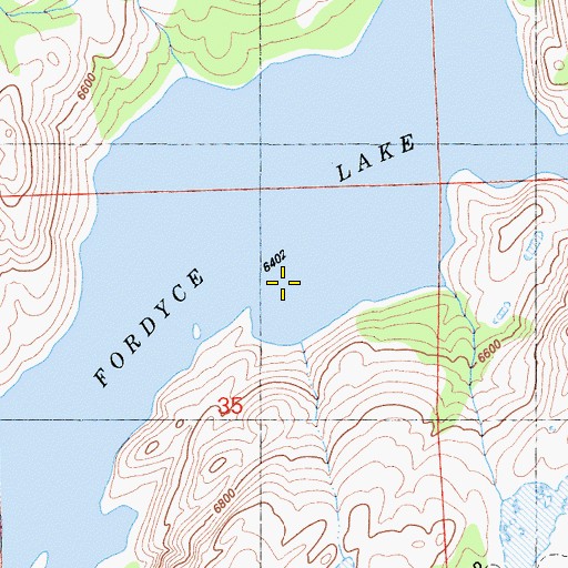 Topographic Map of Fordyce Lake, CA
