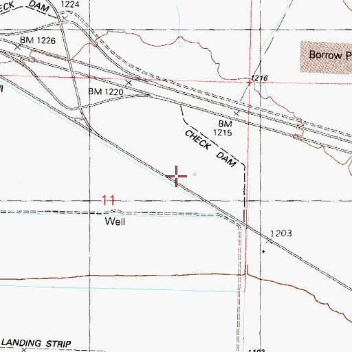Topographic Map of Burnt Well (historical), AZ
