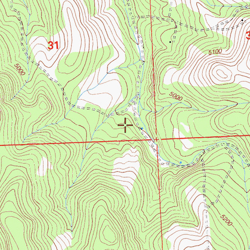 Topographic Map of Foster Draw, CA