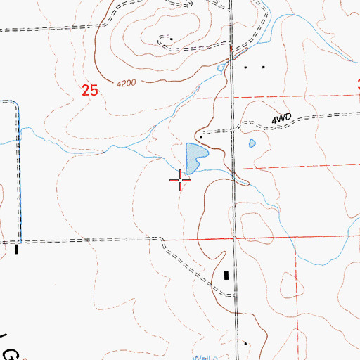 Topographic Map of Fox Draw, CA